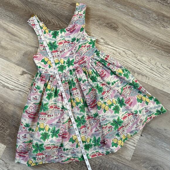 Mini Boden Lemon Village Print Sundress Adjustable Straps 5–6Y Cotton - Picture 11 of 11